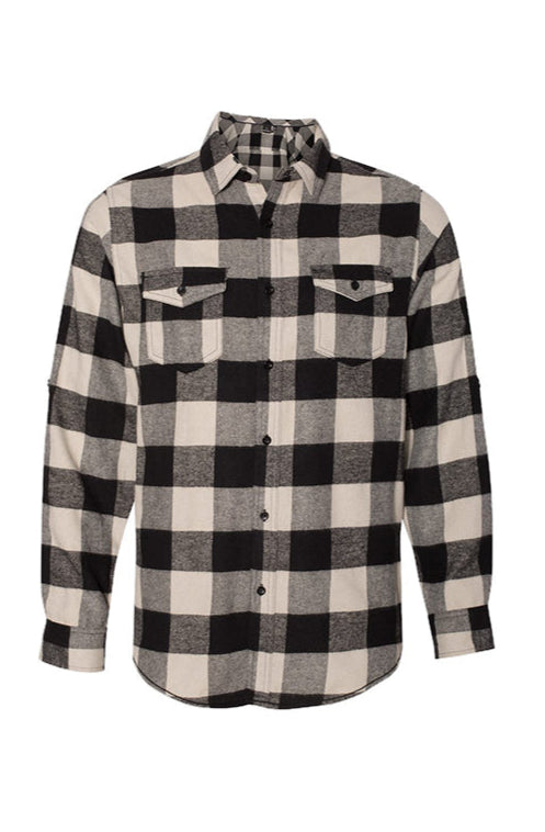 2RST Long-Sleeve-Flannel-Ecru-And-Black