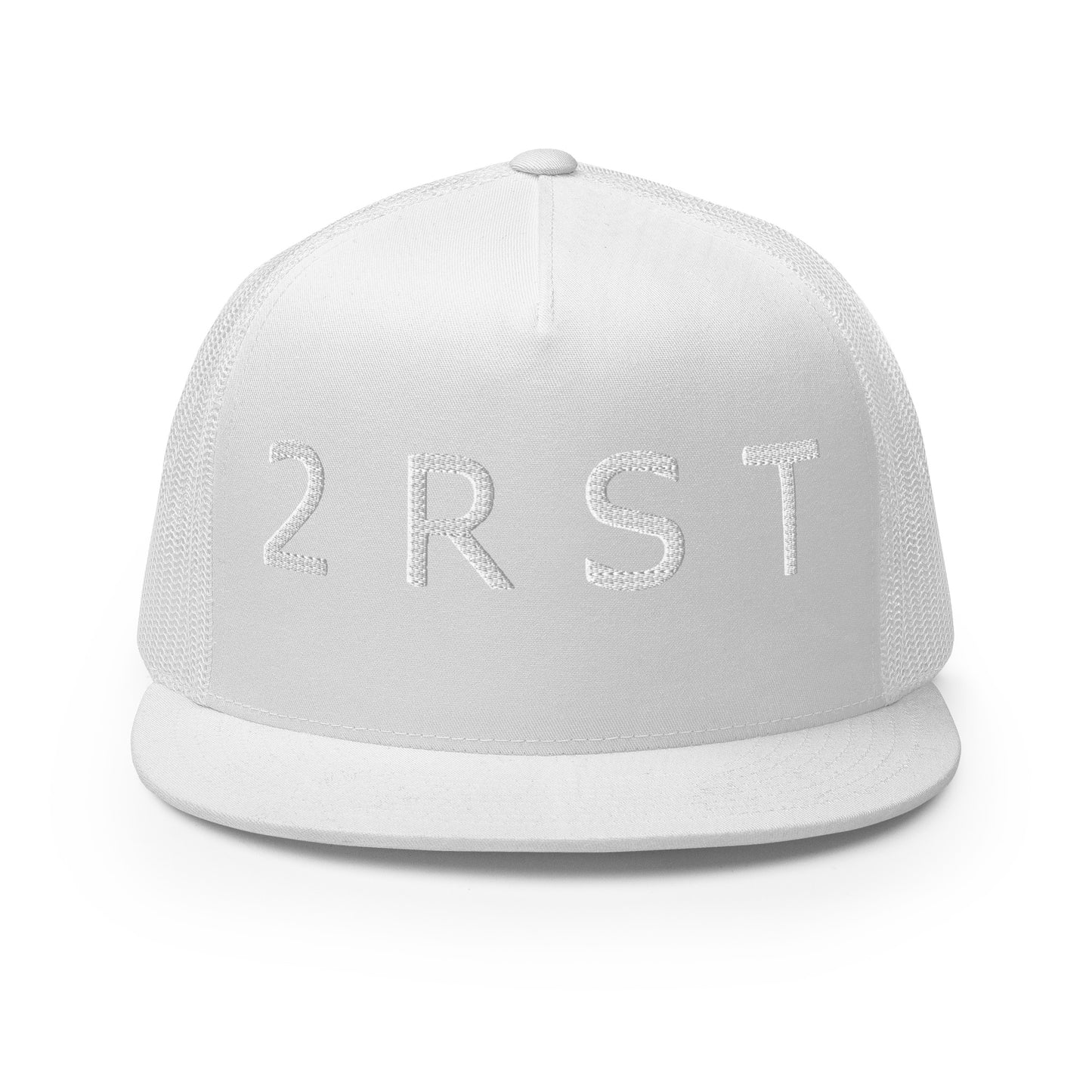 2RST White on White Trucker Cap