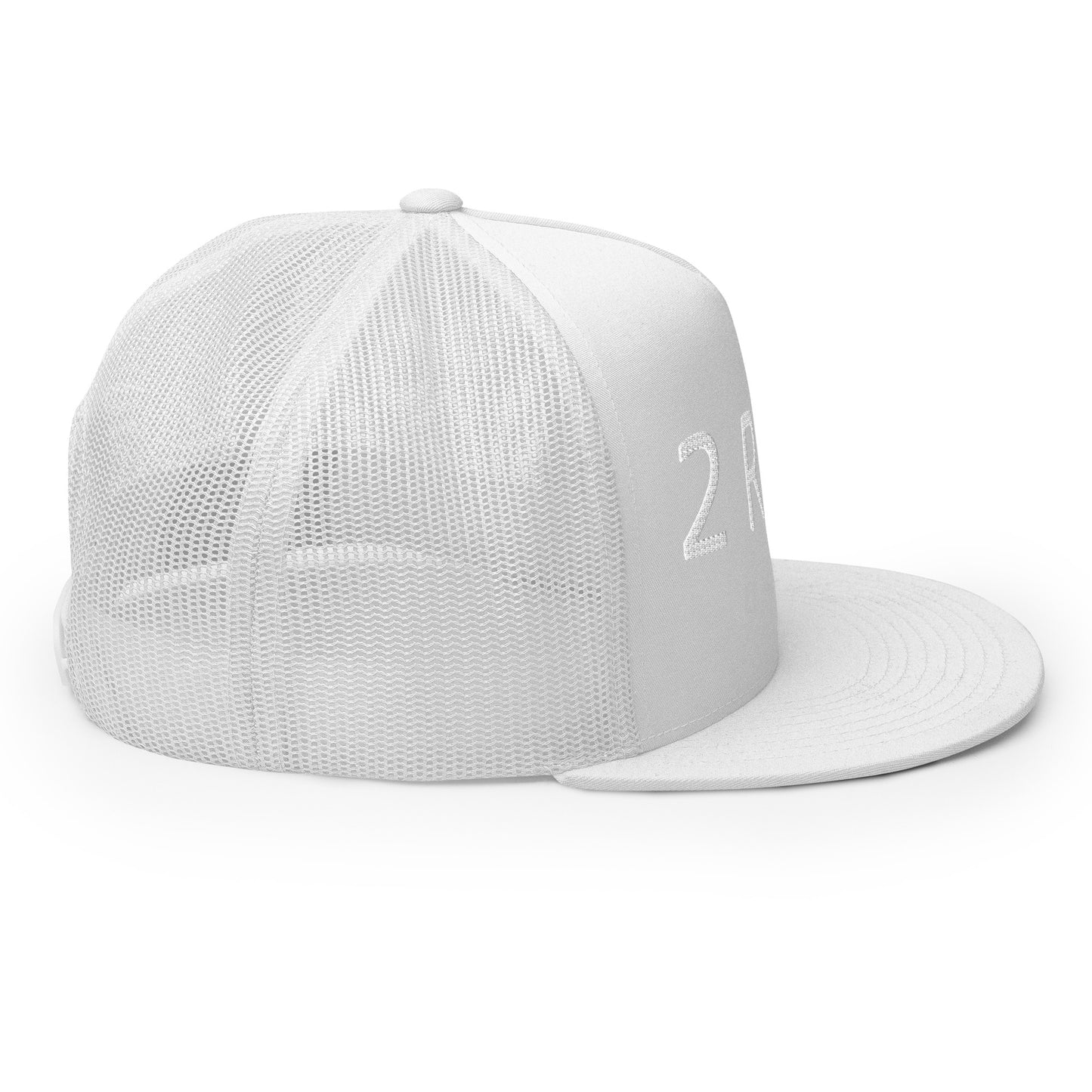 2RST White on White Trucker Cap