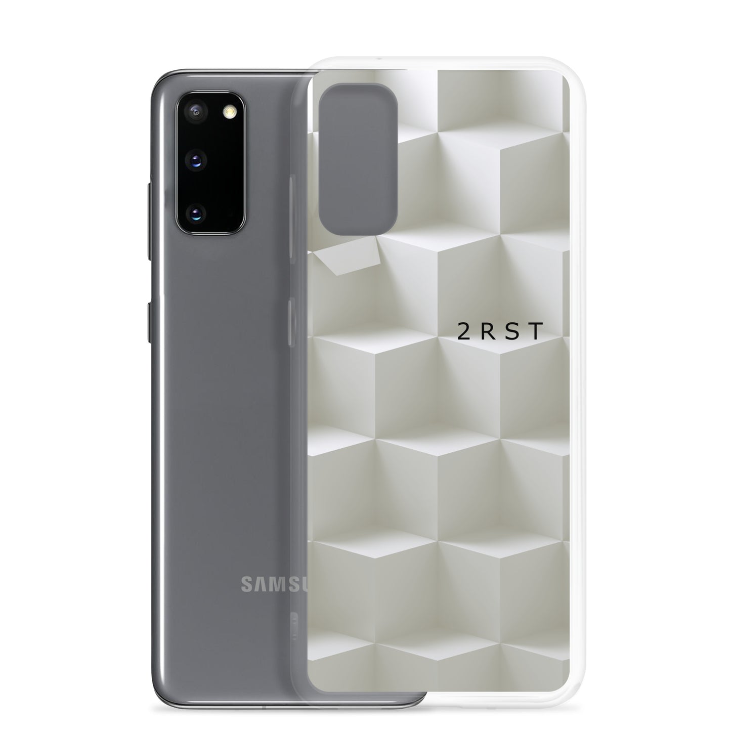 2RST White Geometric Samsung® Case