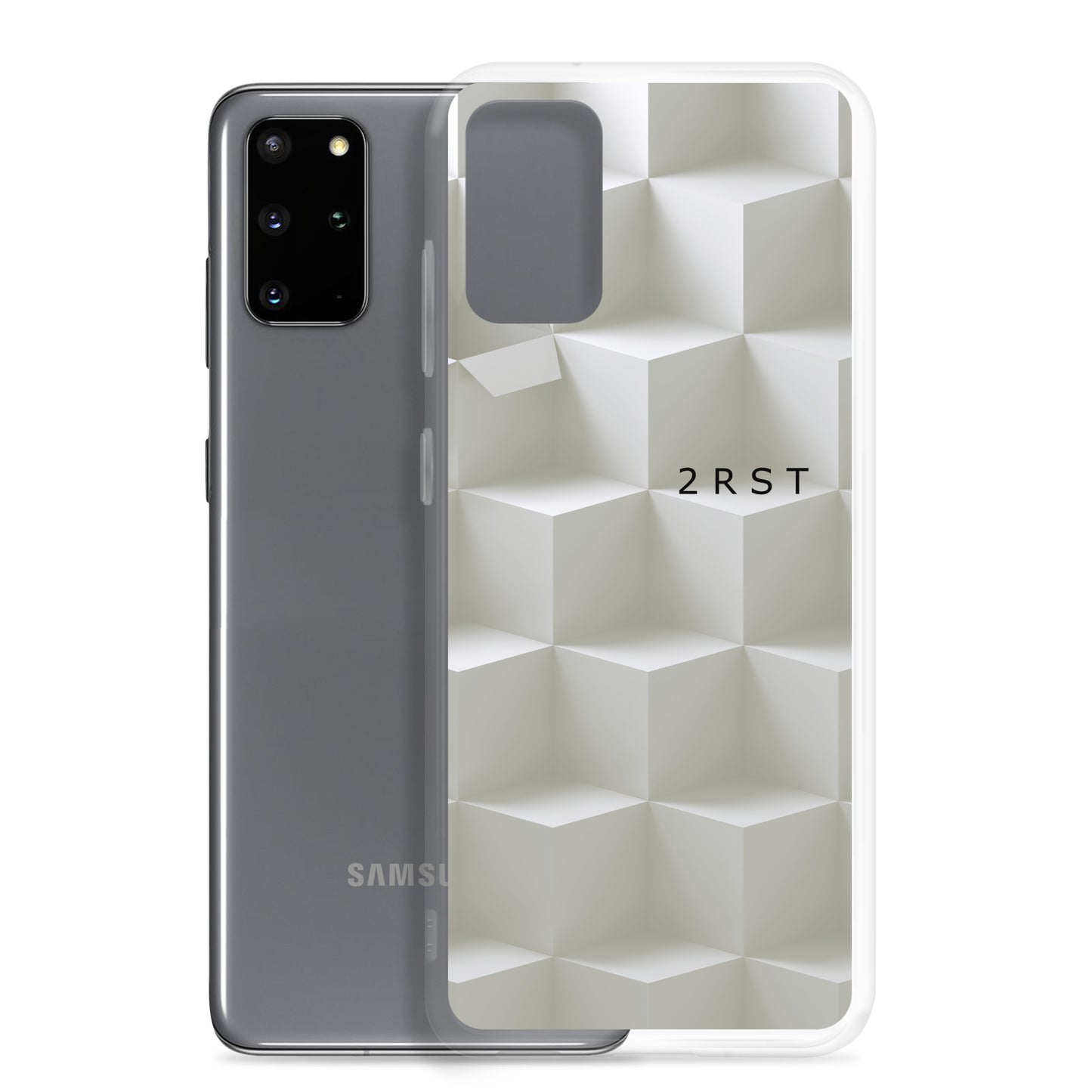 2RST White Geometric Samsung® Case