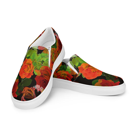 Women’s 2RST Skulls and Roses Canvas Shoes